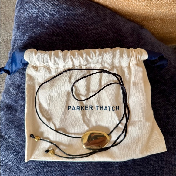 Parker Thatch Solid Pebble Pendant with Black Satin Cord - Picture 5 of 5